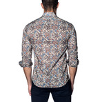 Long Sleeve Shirt // Beige + Multi Paisley (XL)
