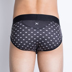 Signature Skull Brief // Black Tiny Skull (S)