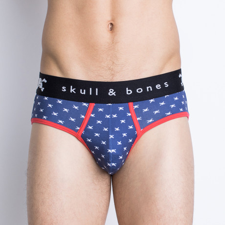 Skull Ditsy Brief // Tiny Skull 4th of July (S)