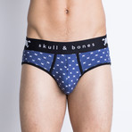 Signature Skull Brief // Navy Tiny Skull (M)