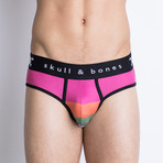 Rainbow Brief // Paddle Pink Stripe (M)