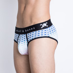 Signature Skull Brief // White Ombre (S)