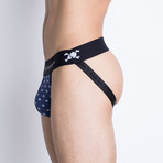 Signature Skull Jockstrap // Navy Tiny Skull (M)