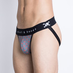 Signature Skull Jockstrap // Heather Gray Tiny Skull (M)