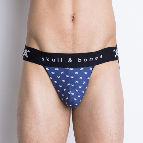 Signature Skull Jockstrap // Navy Tiny Skull (S)