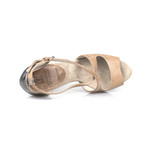 Women's Strappy Open ToHigh Heels // Brown (Euro: 35)