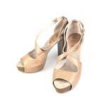 Women's Strappy Open ToHigh Heels // Brown (Euro: 35)