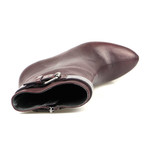 Women's Leather Booties Heels Boots // Purple (Euro: 35)