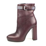 Women's Leather Booties Heels Boots // Purple (Euro: 35)