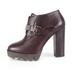 Women's Leather Platform Heels // Purple (Euro: 39)