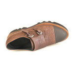 Women's Leather Double Monkstrap // Brown (Euro: 37.5)