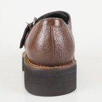 Women's Leather Double Monkstrap // Brown (Euro: 37.5)