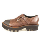 Women's Leather Double Monkstrap // Brown (Euro: 37.5)