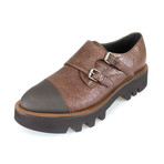 Women's Leather Double Monkstrap // Brown (Euro: 37.5)