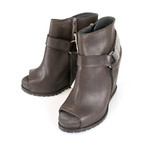 Women's Wedge Booties Boots // Brown (Euro: 38.5)