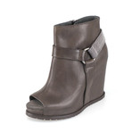 Women's Wedge Booties Boots // Brown (Euro: 38.5)