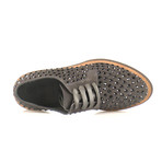 Women's Suede Swarovski Crystal Oxford // Brown (Euro: 36.5)