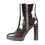 Women's Patent Leather Booties // Brown (Euro: 38.5)