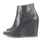 Women's Leather Booties Boots // Black (Euro: 35)