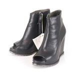 Women's Leather Booties Boots // Black (Euro: 35)