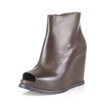 Women's Open Toe Booties Boots // Brown (Euro: 35)