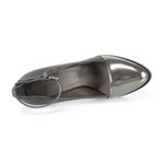 Women's Pebbled Leather Pumps Heels // Gray (Euro: 35)