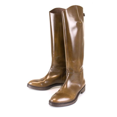 Women's Leather Knee-High Boots // Brown (Euro: 35)