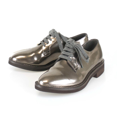 Women's Patent Leather Oxfords // Brown (Euro: 35)