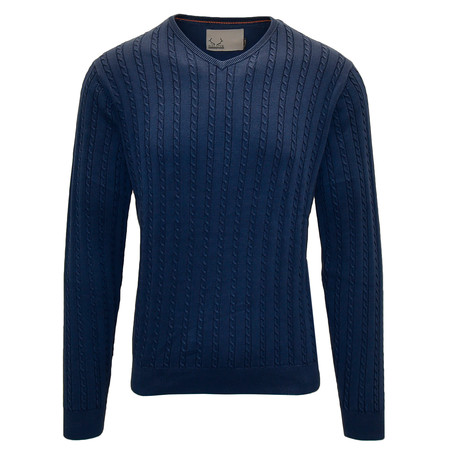McDowell V-Neck Sweater // Indigo (S)
