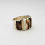 Mens Ring // Brown + Red + Blue + White (10)