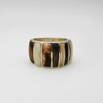 Mens Ring // Brown + Red + Blue + White (10)