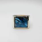 Mens Ring //  White + Blue + Grey (12)