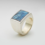 Mens Ring //  White + Blue + Grey (12)