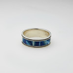 Mens Ring // Blue + White (12)