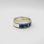 Mens Ring // Blue + White (12)
