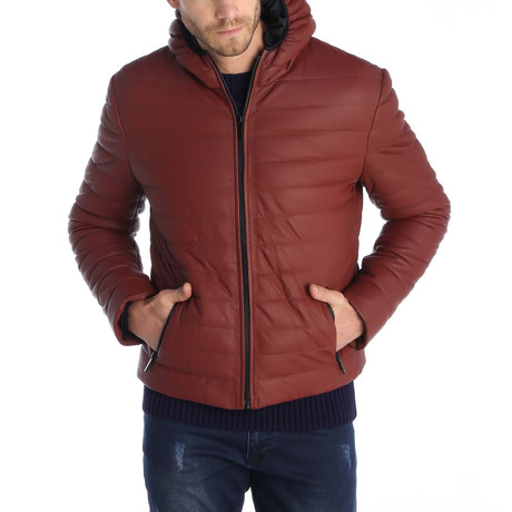 Berkley Leather Jacket // Bordeaux (S)