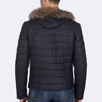 Landon Leather Jacket // Navy (M)