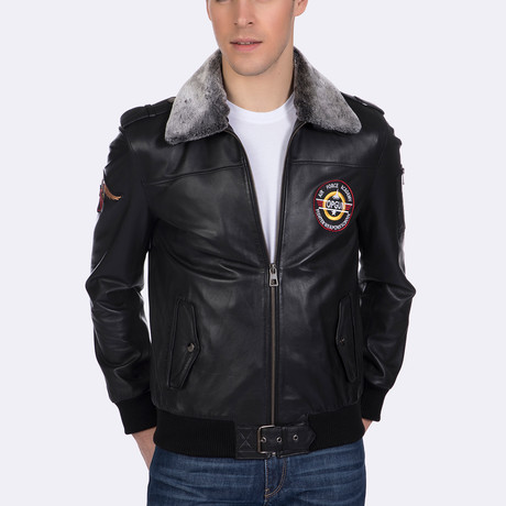 Cullen Leather Jacket // Black (3XL)