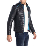Pacific Leather Jacket // Navy + Blue (M)