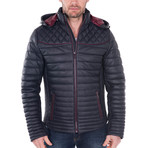 Lankershim Leather Jacket // Navy (XL)