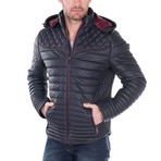 Lankershim Leather Jacket // Navy (XL)