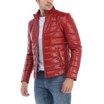 Folsom Leather Jacket // Red (M)