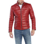 Folsom Leather Jacket // Red (M)