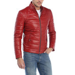 Folsom Leather Jacket // Red (L)