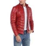 Folsom Leather Jacket // Red (L)