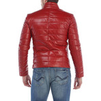 Folsom Leather Jacket // Red (XL)