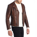 Noe Leather Jacket // Brown (S)