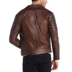 Noe Leather Jacket // Brown (XL)