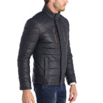 Clayton Leather Jacket // Navy (3XL)