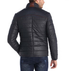 Clayton Leather Jacket // Navy (3XL)
